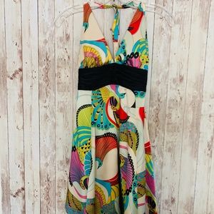Single Dress Brand Peacock Halter Dress